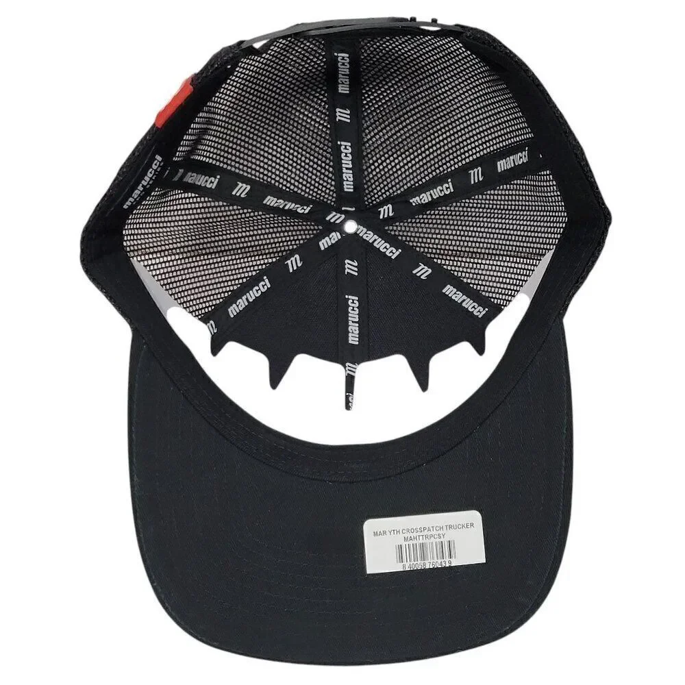 Marucci Baseball Hat Youth Snapback Adjustable Crosspatch‎ Trucker Cap Mesh Back
